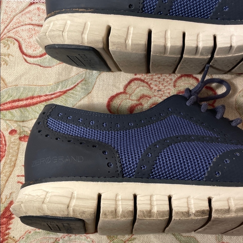 Cole Haan Grand.OS Navy and Royal Blue Lace Up Oxfords - Picture 6 of 14